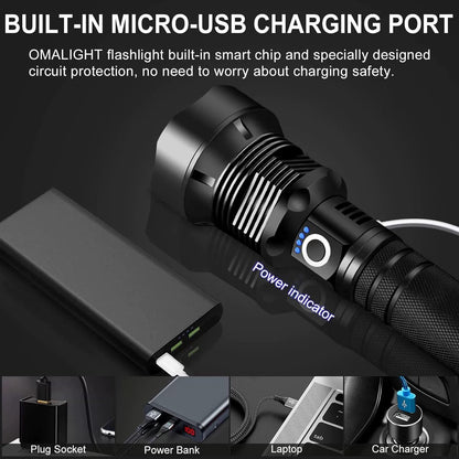 🔦Rechargeable LED Glare Flashlight