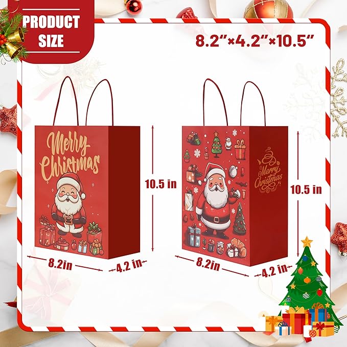 🎁Merry Christmas Gift Bags/Suitable for Christmas Party and Business Gifts