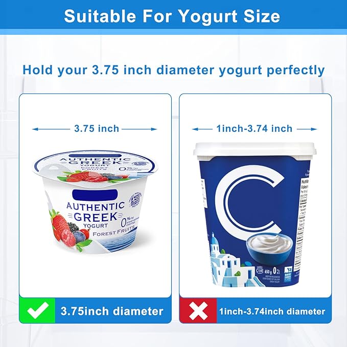 ✨Yogurt Organizer for Fridge, 4 Capacity Yogurt Sliders for Refrigerator