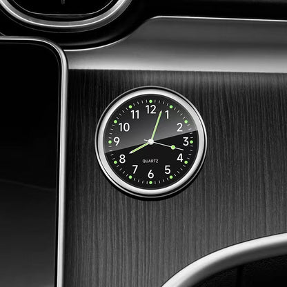 ⏱️Glowing Quartz In-Car Clock | Luminous Analog Stick-On Clock for Auto Dashboard