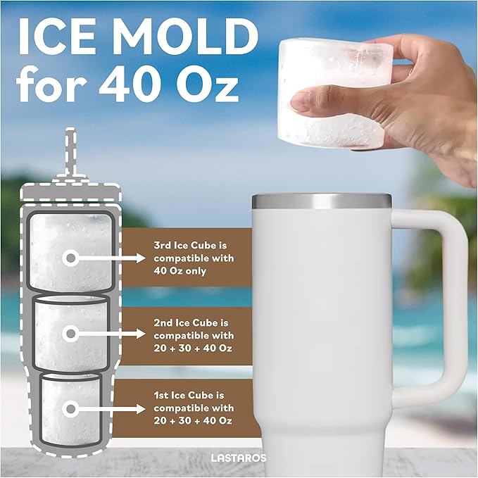 🧊40 Oz Tumbler Ice Mold for Stanley Cup