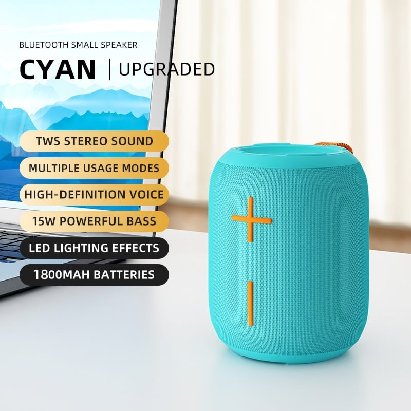 🔊Portable Bluetooth Speaker-Bass Output/Shock Sound Effect