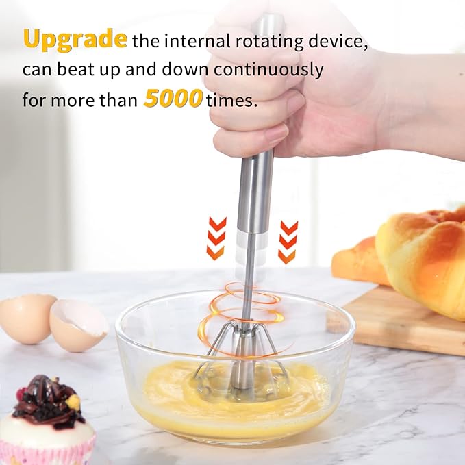 🔥Last Day Promotion 49% OFF🥚Stainless Steel Semi-Automatic Whisk