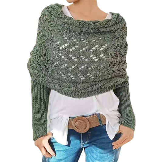 🧶Women's Knitted Double Sleeve Scarf🧣