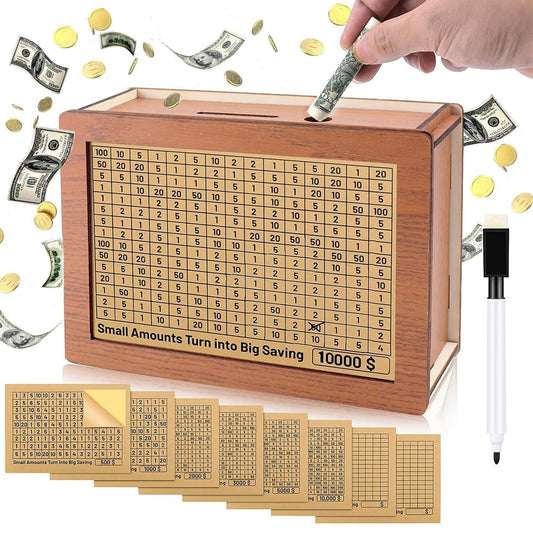 🧑‍🎄Christmas Hot Sale 49% OFF🎄Cash Vault Wooden Savings Box