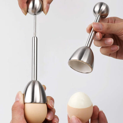 🥚Efficient Egg Cracking Tool, Stainless Steel Egg Opener🍳