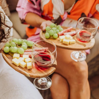 🍷Single Wooden Cocktail Wine Glass Tray Wine Serving Tray