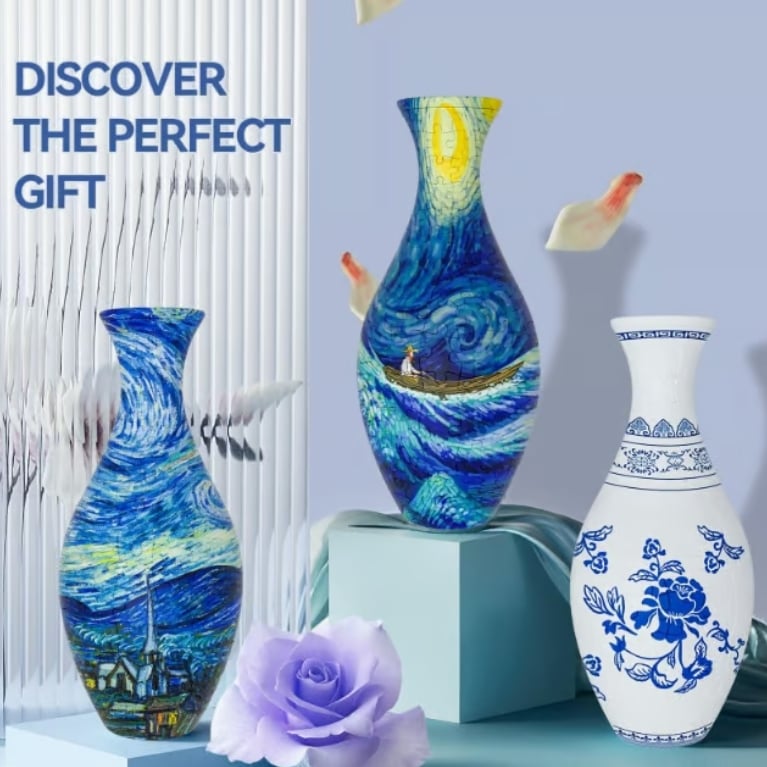 🎁3D Puzzle Vase - Unique Flower Vase Crafted from 160