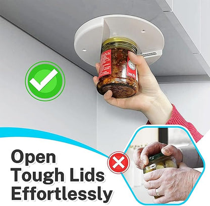 💪Under Cabinet Jar Opener, Jar Lid Opener for Seniors & Weak Hands