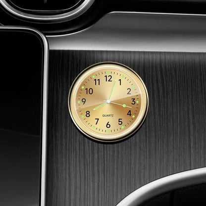 ⏱️Glowing Quartz In-Car Clock | Luminous Analog Stick-On Clock for Auto Dashboard