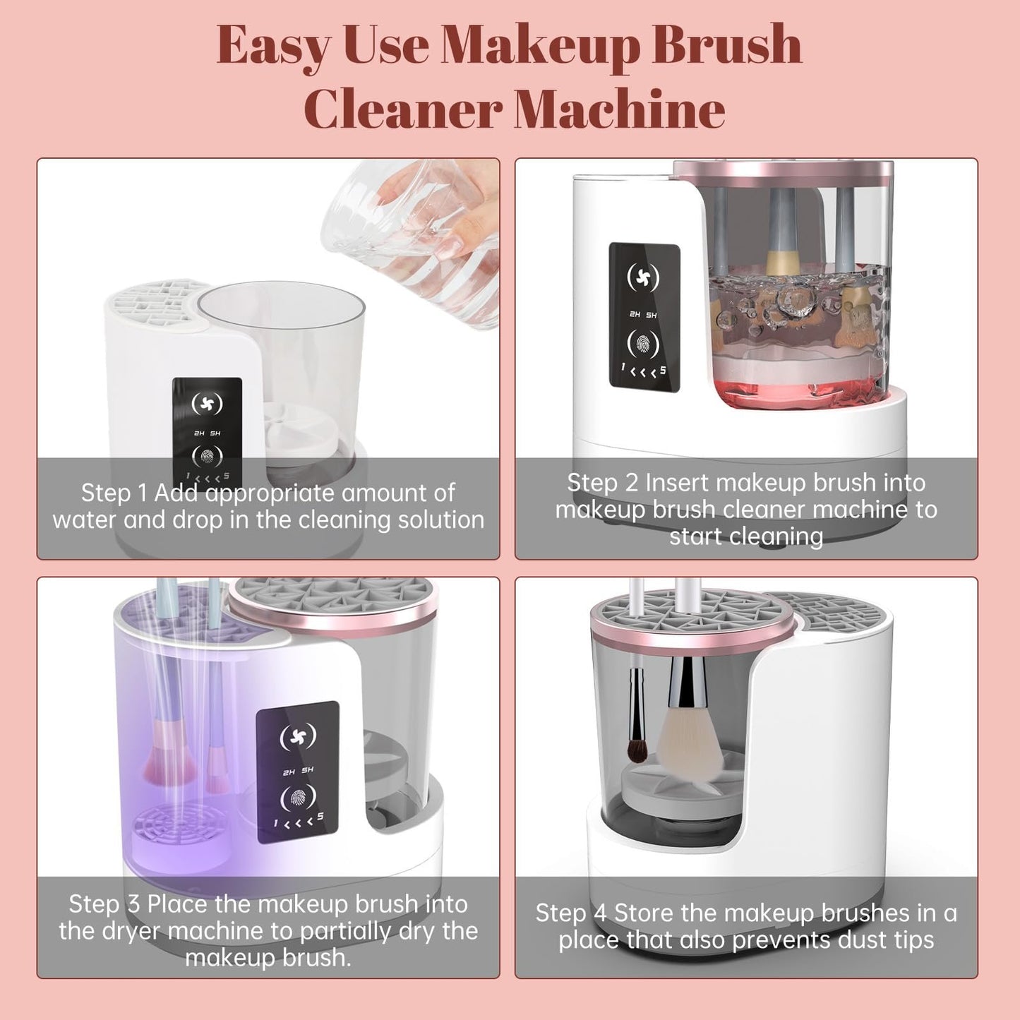 🔥3 IN 1 Electric Makeup Brush Cleaner Machine