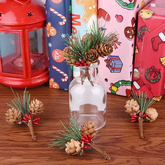 🎄Bright - colored berry and pinecone Christmas Gift ornaments🎁