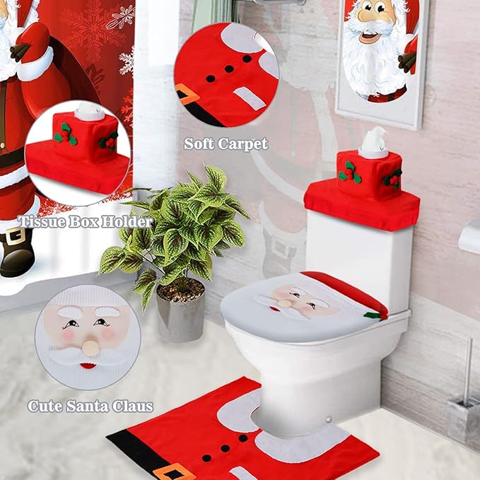 🎅2024 Christmas Decoration Toilet Set