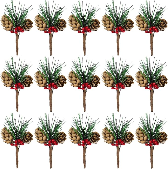 🎄Bright - colored berry and pinecone Christmas Gift ornaments🎁