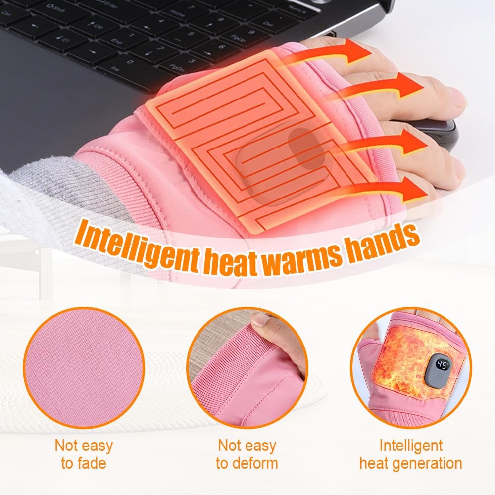 Christmas Pre-sale SAVE 49%🎄2024 Upgraded Unisex Heated Fingerless Gloves