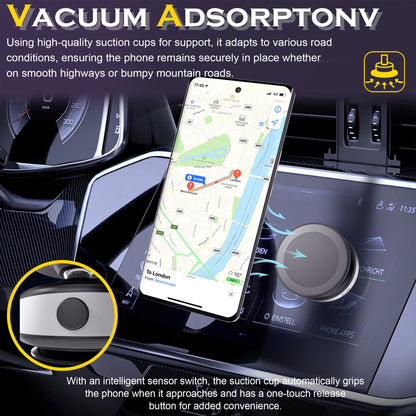 Double-Sided Electric Vacuum and Magnetic Adsorption Phone Mount