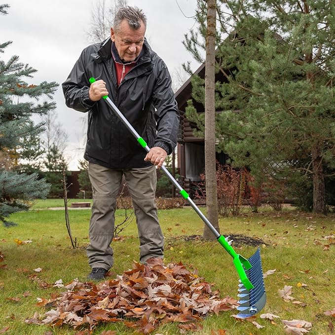 🌱Durable Steel Dethatcher for Efficient Lawn Grooming, Soil Preparation & Dead Grass Removal(without handle)