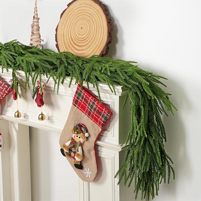 🎄Norfolk Pine Garlands, 5.9FT Christmas Winter Pine Garland