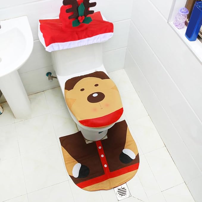 🎅2024 Christmas Decoration Toilet Set