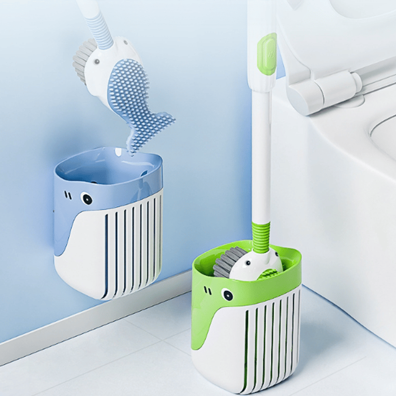 👍Cute Wall-Mounted Toilet Brush & Floor Standingfor Bathroom Toilet Cleaning