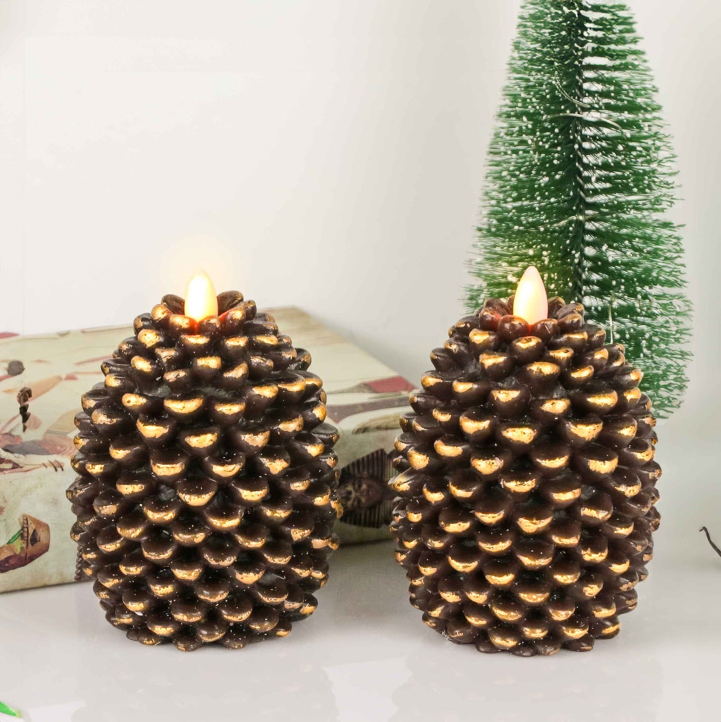 🎄Christmas Flameless LED Pine Cone Candles