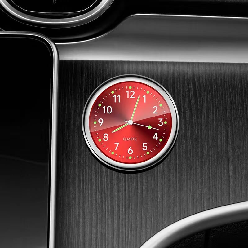 ⏱️Glowing Quartz In-Car Clock | Luminous Analog Stick-On Clock for Auto Dashboard