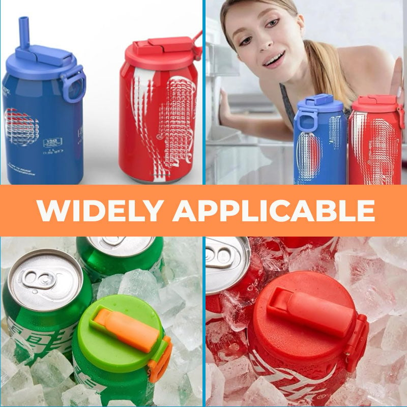 🍹Silicone Straw Soda Can Lids - a good helper for outdoor drinking, drink more safely!