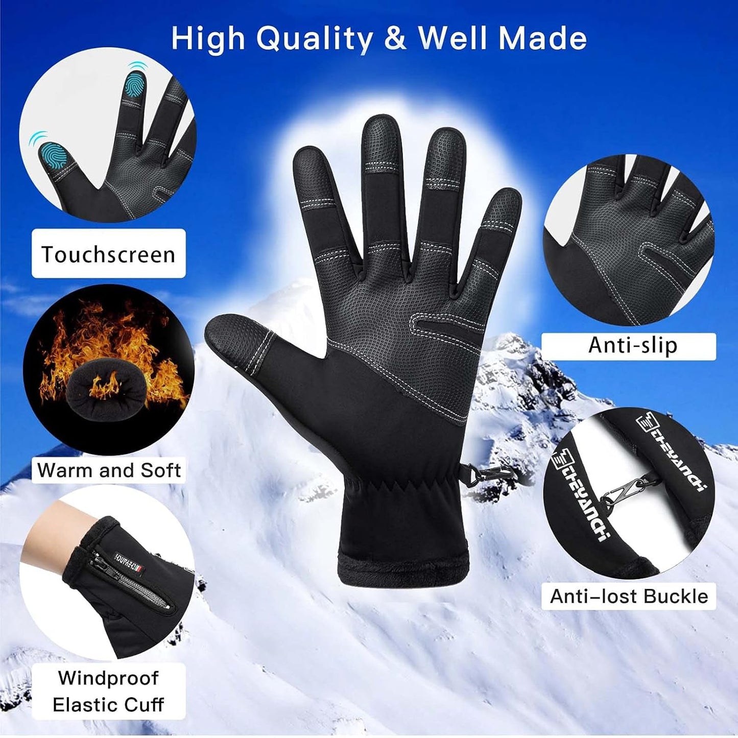 🎁The best gift for your family❄Winter Warm Cycling Gloves Waterproof