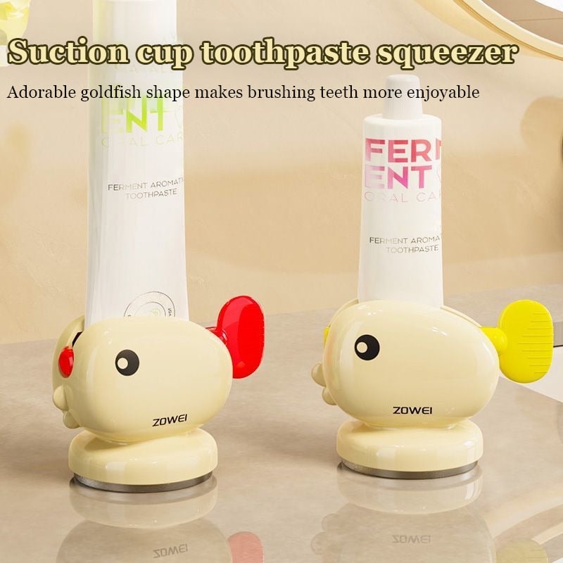 👍No punching creative suction cup toothpaste squeezer