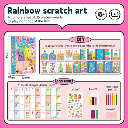 🤩✨20Pcs DIY Rainbow Scratch Art