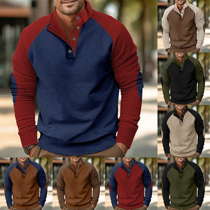 🔥Men's Outdoor Casual Stand Collar Long Sleeve Sweatshirt