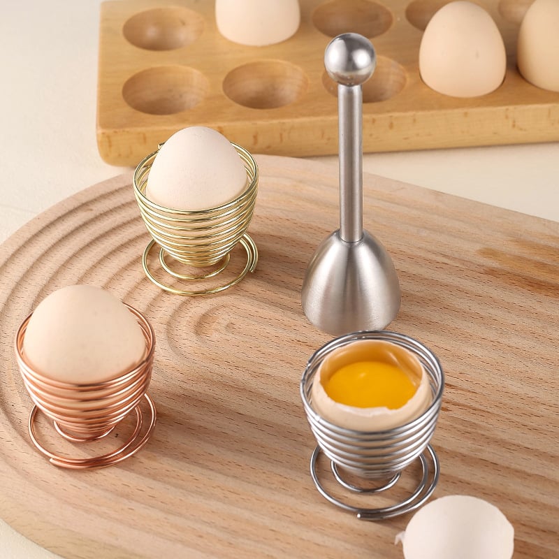 🥚Efficient Egg Cracking Tool, Stainless Steel Egg Opener🍳