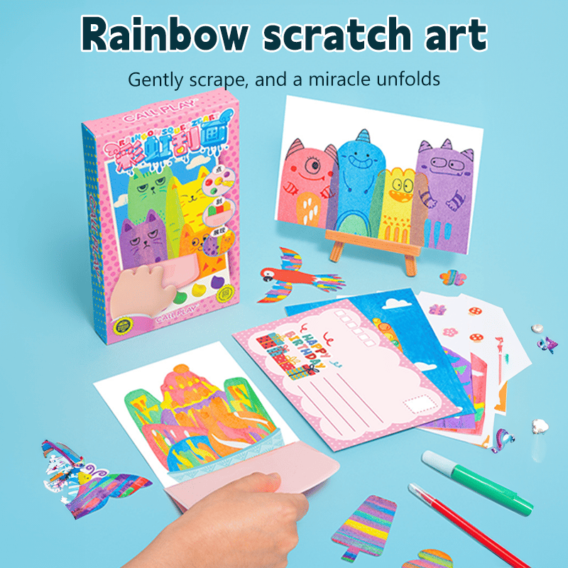 🌈Rainbow Dot Scratch Art - Unleash Children's Creativity