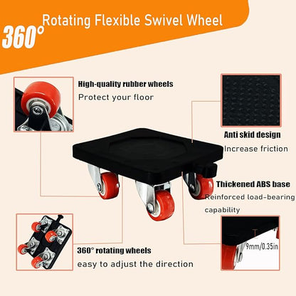 💪Heavy Duty Furniture Dolly Movers with 4 Wheels