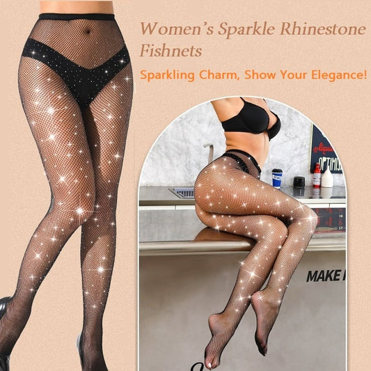 ✨Sexy Sparkly Glitter Party Concert Outfit Fishnet Stockings💃