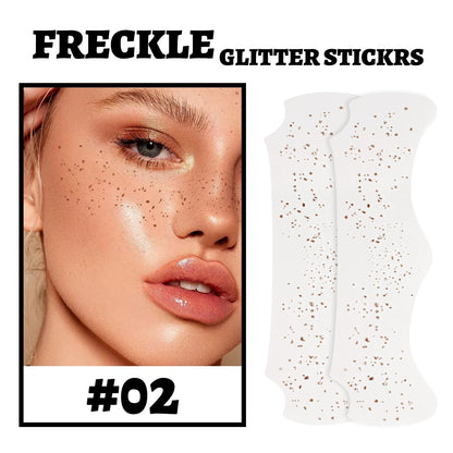 ✨4 Styles Glitter Freckles Face Tattoo/Gold Makeup Patches Face Glitter Freckles