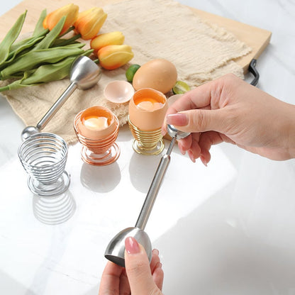 🥚Efficient Egg Cracking Tool, Stainless Steel Egg Opener🍳