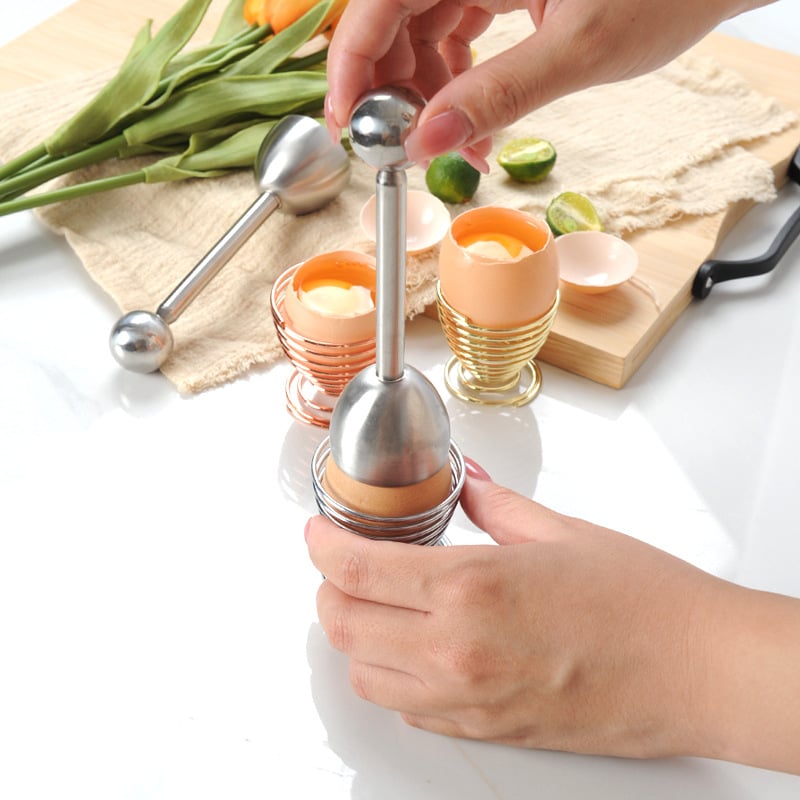 🥚Efficient Egg Cracking Tool, Stainless Steel Egg Opener🍳