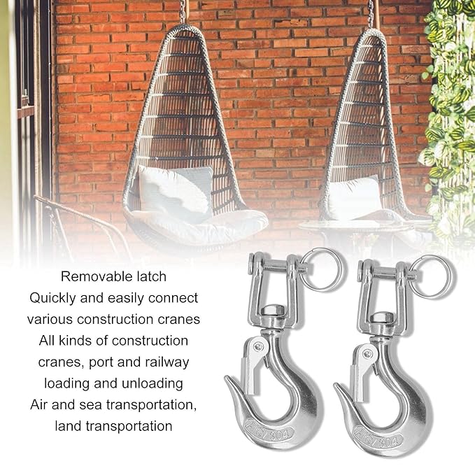 🧰304 Stainless Steel Swivel Lifting Hook