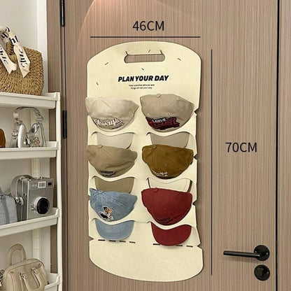 🧢6/12 Holes Hanging Hat Organizers/Save space in the bedroom closet