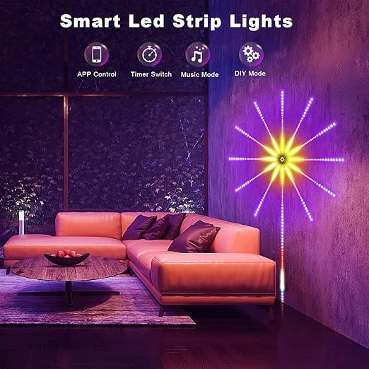 🎁Last Day Promotion 49% OFF💡WiFi Bluetooth Smart Fireworks Led Light