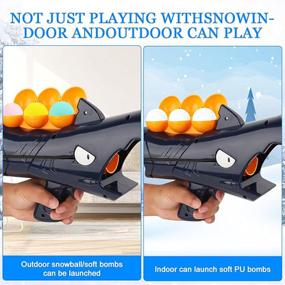 🔥2025 New Hot Sale— Shark Snowball Gun with Snowball Clip