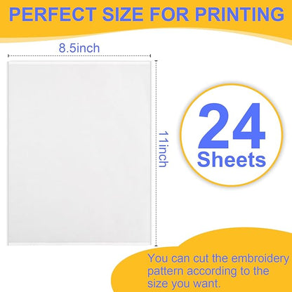 🌸Magic Printable Sticky Water Soluble Embroidery Stabilizer Paper