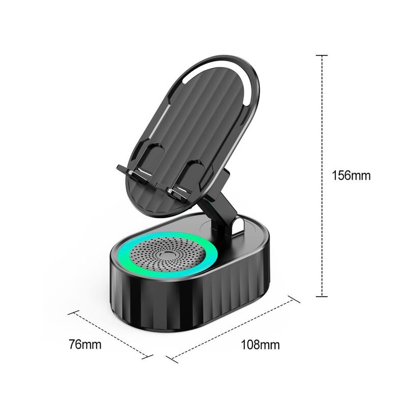 📱Wireless Induction Audio Bluetooth Speaker 5 in 1 Phone Holder