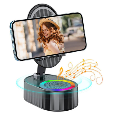 💥LAST DAY SALE 49% OFF🔥2025 Upgraded Cell Phone Stand with Induction Speaker/Power Bank/Atmosphere Light