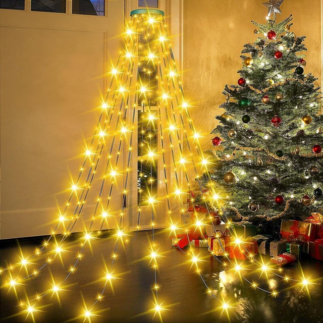 🎄Cascading Twinkle Lights for Christmas Tree