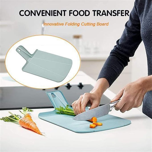 🍳Foldable Plastic Cutting Board—Non-Slip Handle/Dishwasher Safe