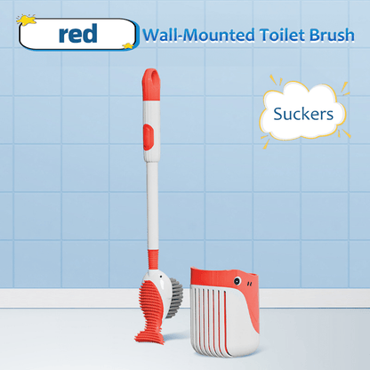 👍Cute Wall-Mounted Toilet Brush & Floor Standingfor Bathroom Toilet Cleaning