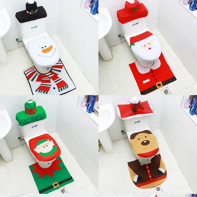 🎅2024 Christmas Decoration Toilet Set