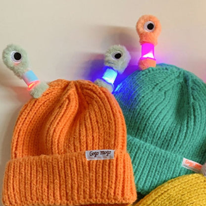 🔥Winter Parent-Child Cute Glowing Little Monster Knit Hat